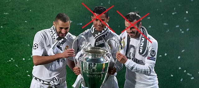 Karim Benzema, Cristiano Ronaldo and Gareth Bale