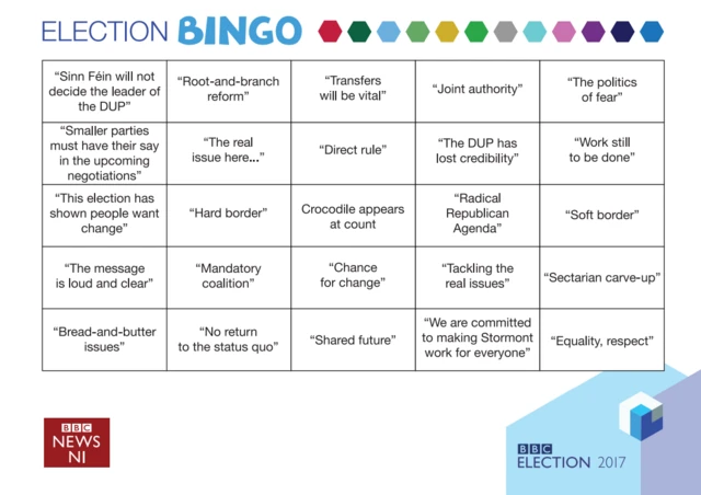 Election bingo card