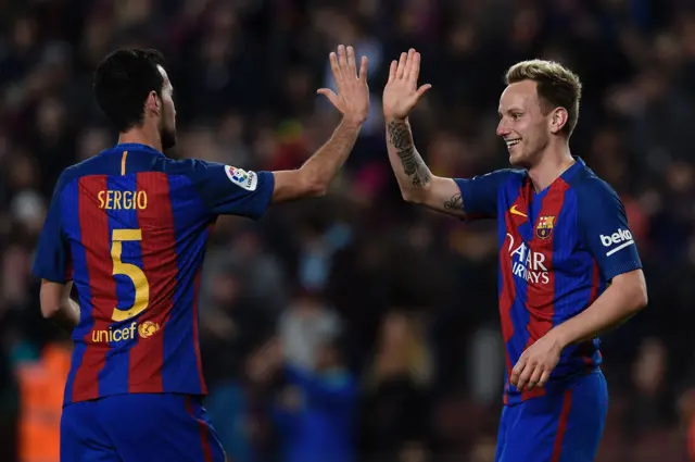 Ivan Rakitic celebrates