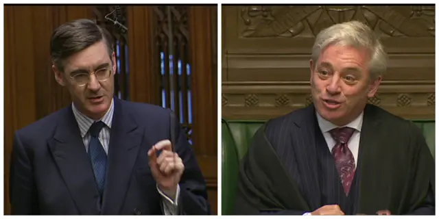 Jacob Rees-Mogg and John Bercow