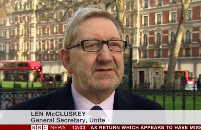 Len McCluskey, head of Unite