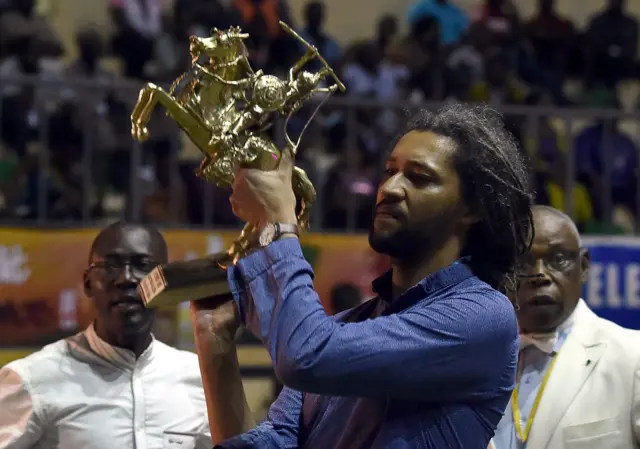 
          Alain Gomis, winner of the 25th Pan-African Film and Television Festival (FESPACO) top award.
        