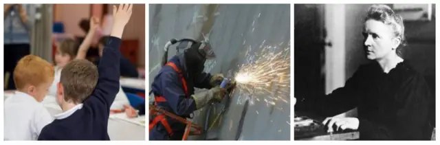 Pupils, welder and Marie Curie