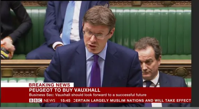 Greg Clark talking to Commons