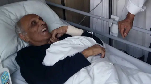 Ahmed Kathrada in hospital