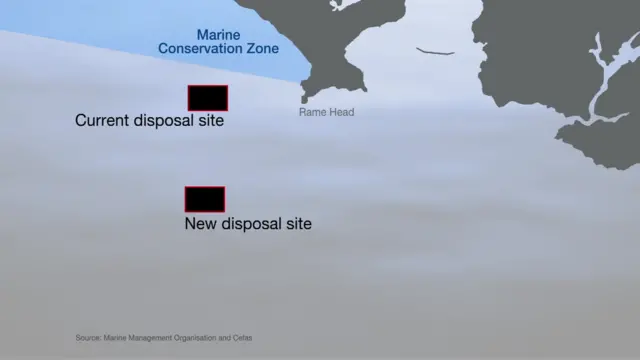 Map of new silt dredge dump site