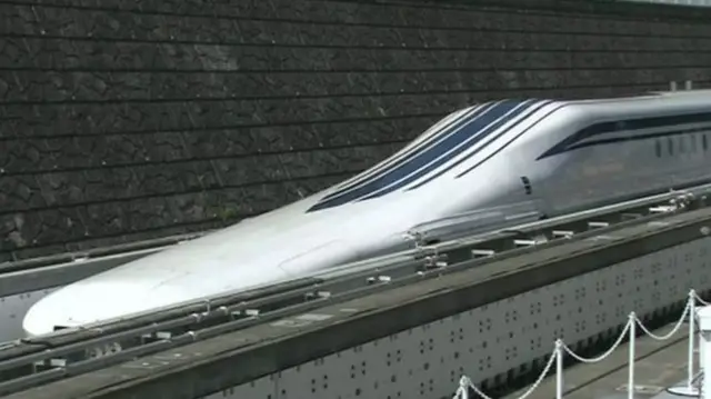 A Maglev train in Japan