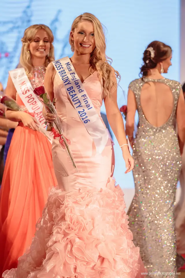 Emily Evans as winner of Miss England Brainy Beauty 2016