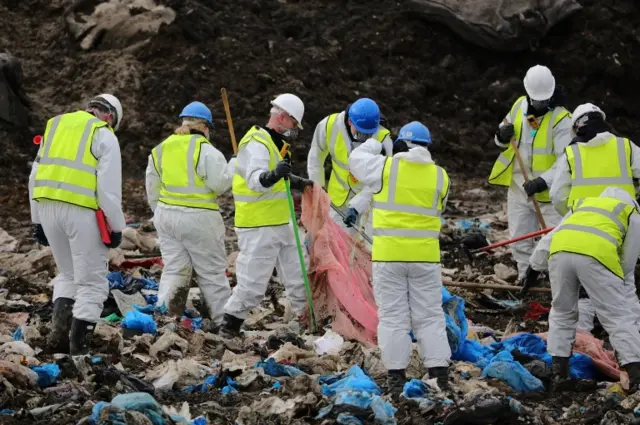 Search for Corrie Mckeague at Milton landfill