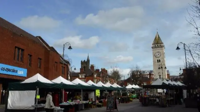 Sunny afternoon at Leek Market