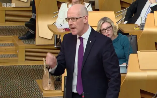 
          John Swinney says the Labour motion is "disgraceful" and "pathetically miserable"
        