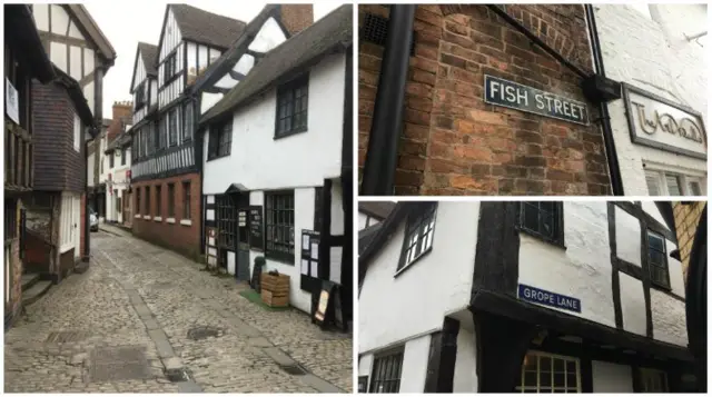 Street signs in Shrewsbury