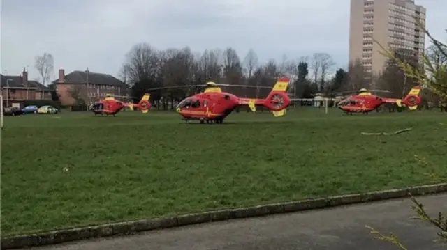 Three air ambulances