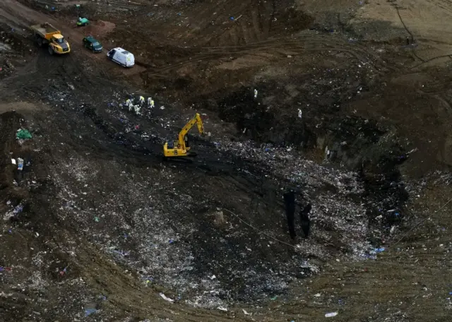 Aerial view of landfill search for Corrie Mckeague