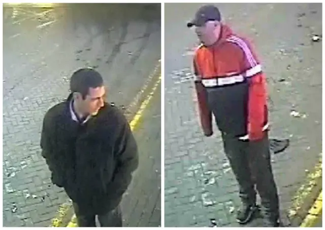 CCTV images of two men