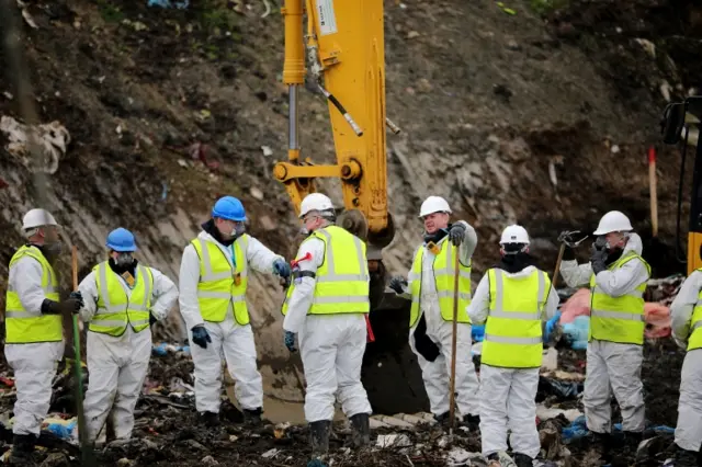 Search for Corrie Mckeague at landfill site in Milton