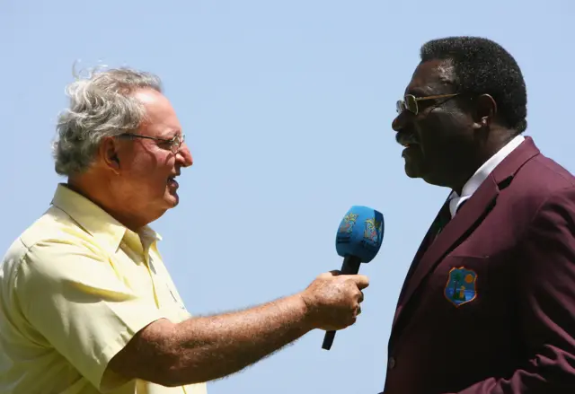 Tony Cozier and Clive Lloyd