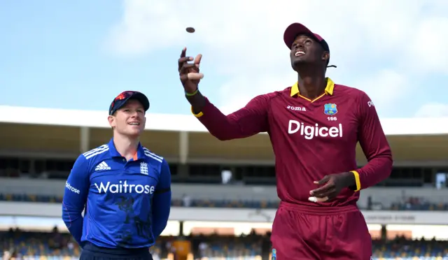 Jason Holder wins the toss