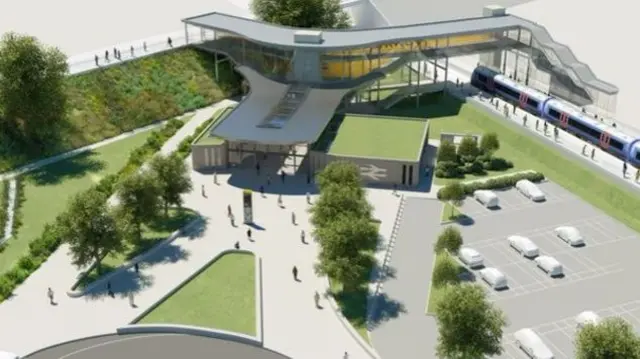 Artist's impression of new station