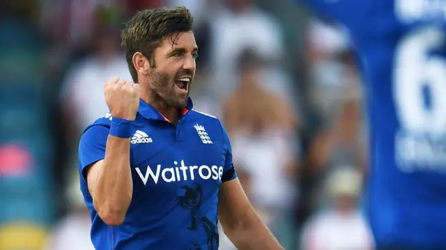 Liam Plunkett celebrates