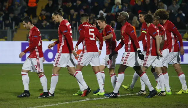 Manchester United celebrate