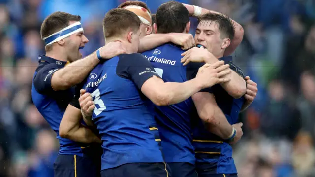 Leinster celebrate