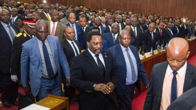 Joseph Kabila in parliament