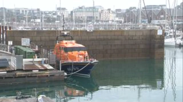 RNLI boat in St Helier