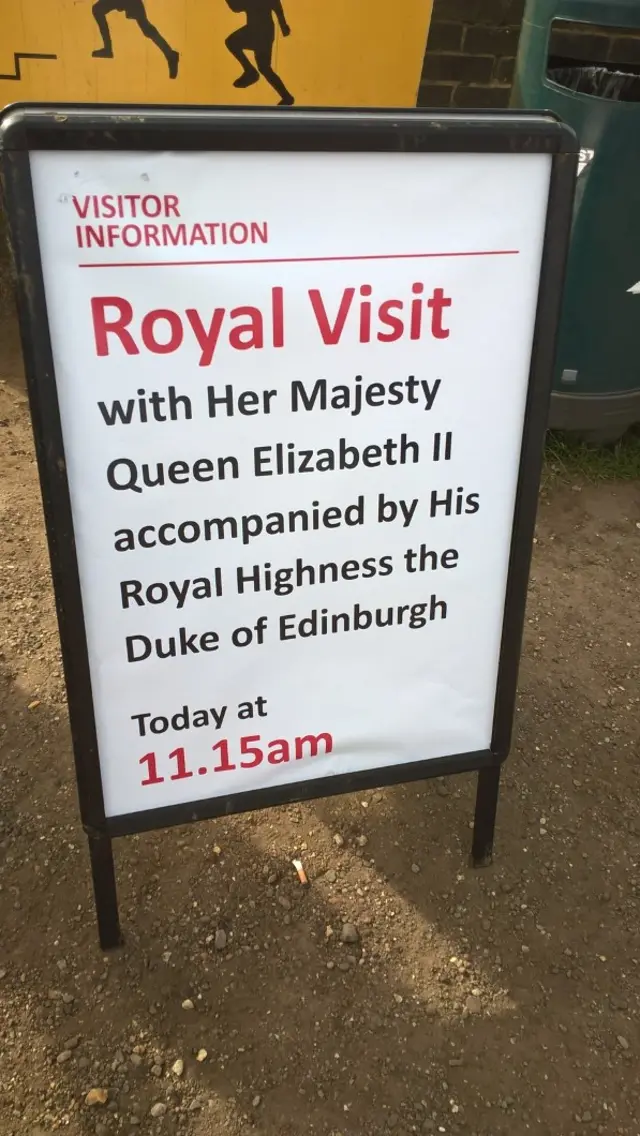 Whipsnade Zoo royal visit sign