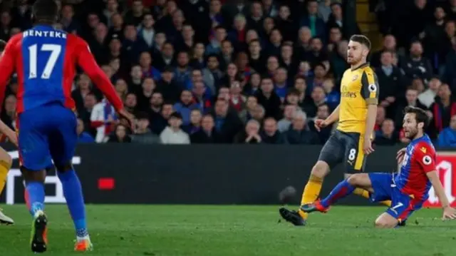 
          Cabaye has scored his first Premier League goal at Selhurst Park since December 2015
        