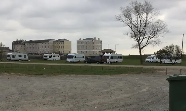 Travellers on Bath House Meadow, Walton