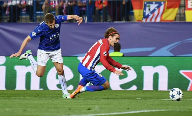 Griezmann goes down