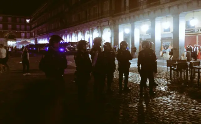 Police in the Plaza Mayor