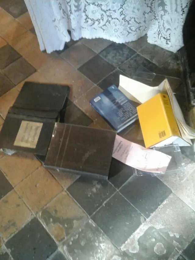 Books on the floor