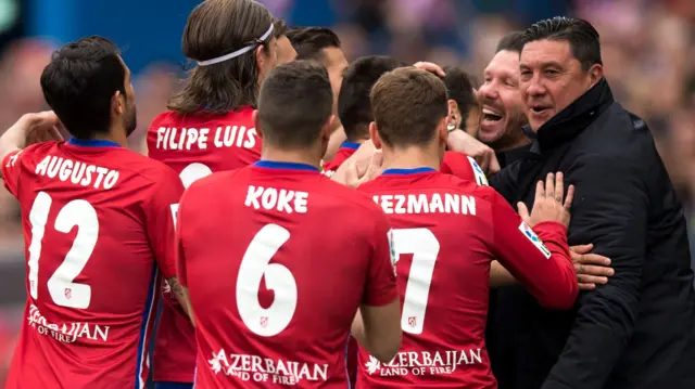 Atletico Madrid celebrate