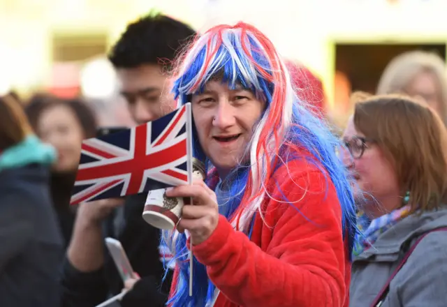 Crowds gather outside Leicester Cathedral