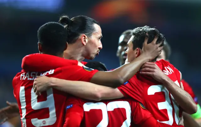 Manchester United celebrate