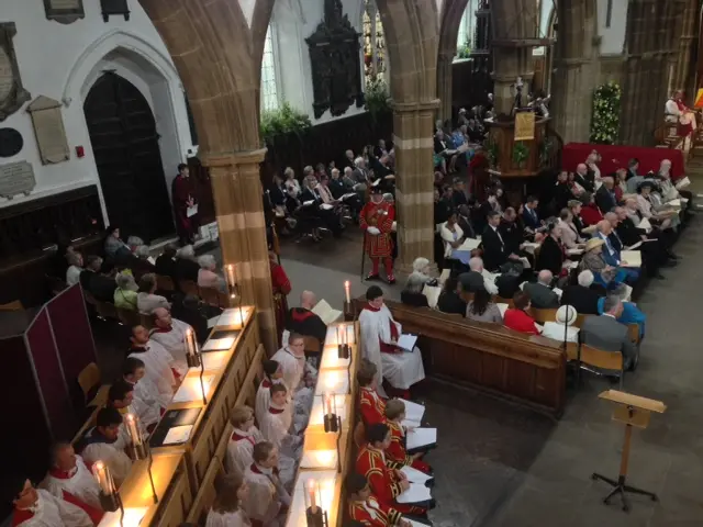 Guests at Leicester Cathedral