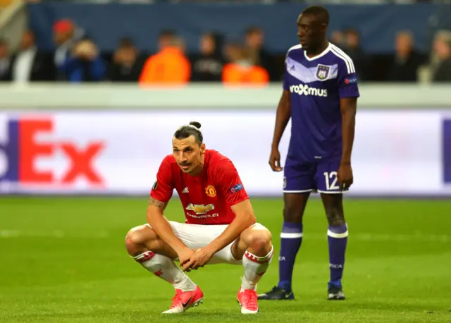 Zlatan Ibrahimovic looks dejected