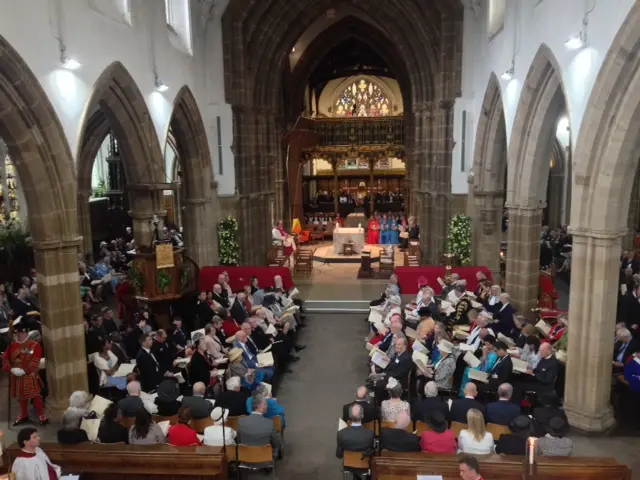 Guests at Leicester Cathedral