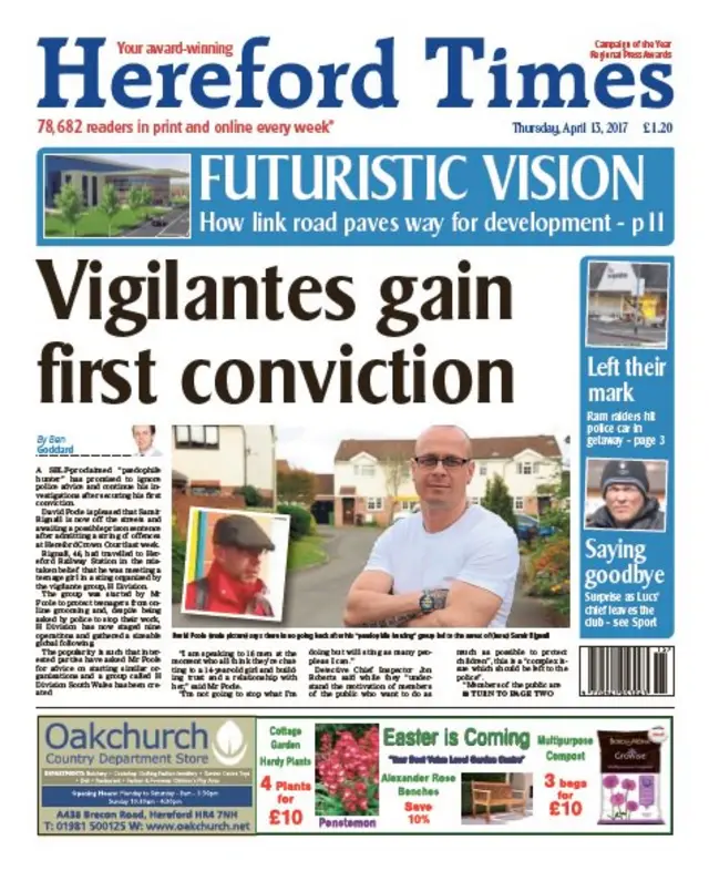 Hereford Times front page