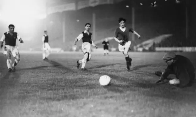 Anderlecht v Man United in 1956