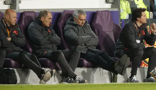 Jose Mourinho reacts