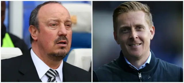 Rafael Benitez (left) and Garry Monk