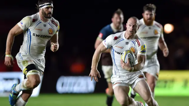 James Short of Exeter Chiefs goes on the attack