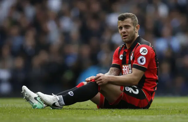 Jack Wilshere looks dejected