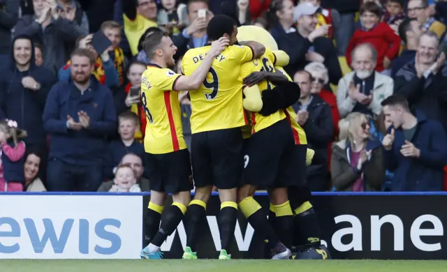 Watford players celebrate