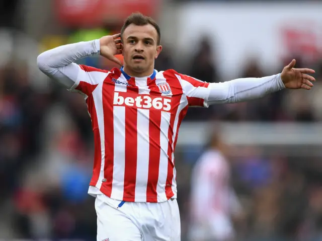 Xherdan Shaqiri celebrates