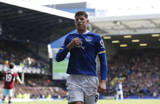 Ross Barkley of Everton celebrates