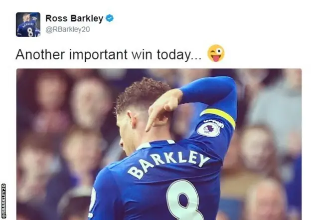 Ross Barkley tweet